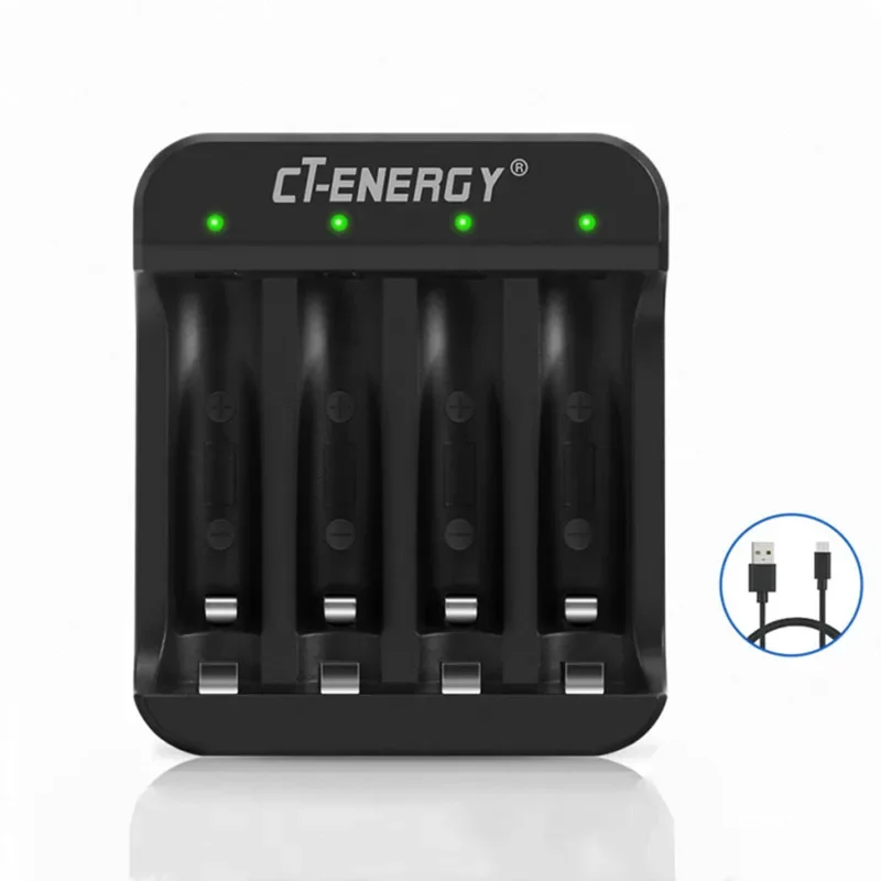 Oplaadbare Aa Lithium Batterij Oplader Snellader Voor 1.5V Oplaadbare Dubbele Aa Of Triple Aaa Lithium Batterijen