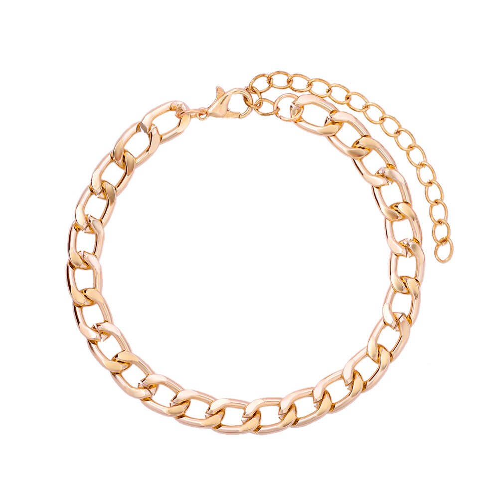 Flatfoosie Hip Hop Crystal Cross Hanger Enkelbanden Voor Vrouwen Golden Metal Link Voet Ketting Strand Sandalen Been Enkelband Sieraden: 009201GD