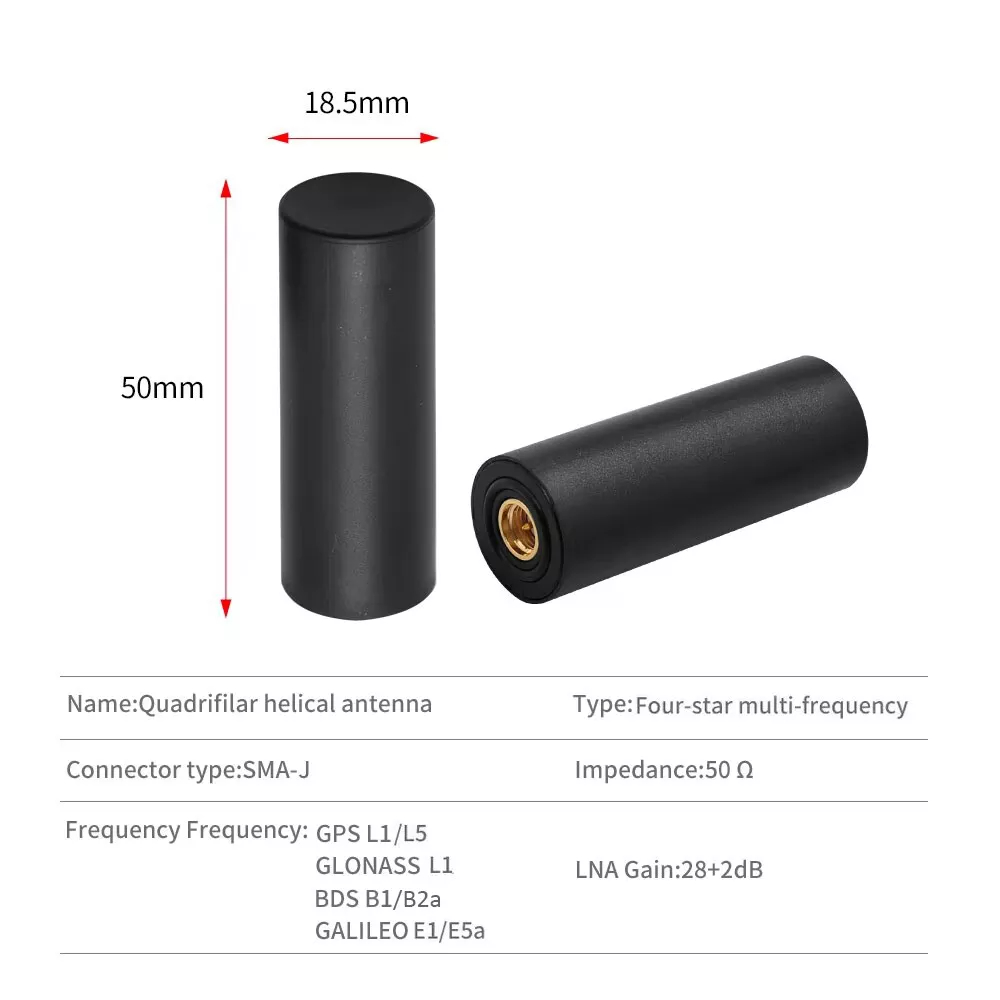 Antena RTK GNSS posicionamiento de hélice de alta precisión UAV vehículo no tripulado barco GPS L1 L2 L5 GLONASS Beidou Galileo SMA impermeable: Rosa