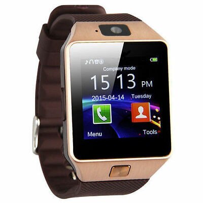 Touch Screen Smart Watch dz09 With Camera Bluetooth WristWatch SIM Card Smartwatch For Ios Android Phones Support Multi language: gold