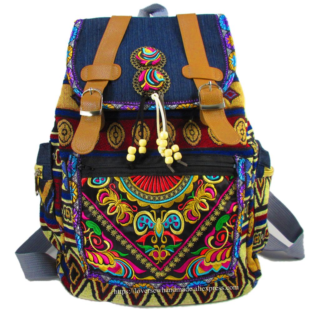 Tribal Vintage Hmong Thaise Indiase Etnische Boho hippie etnische tas, rugzak rugzak tas SYS-174