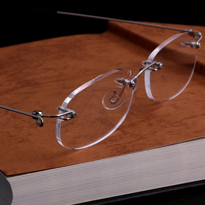 Vrouwen Mannen Metalen Randloze Leesbril Brillen Lezers + 1 + 2 + 3 + 4