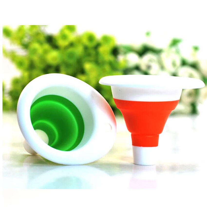 Foldable Funnel Silicone Collapsible Funnel Folding Portable Funnels Be Hung Household Liquid Dispensing Kitchen Tools