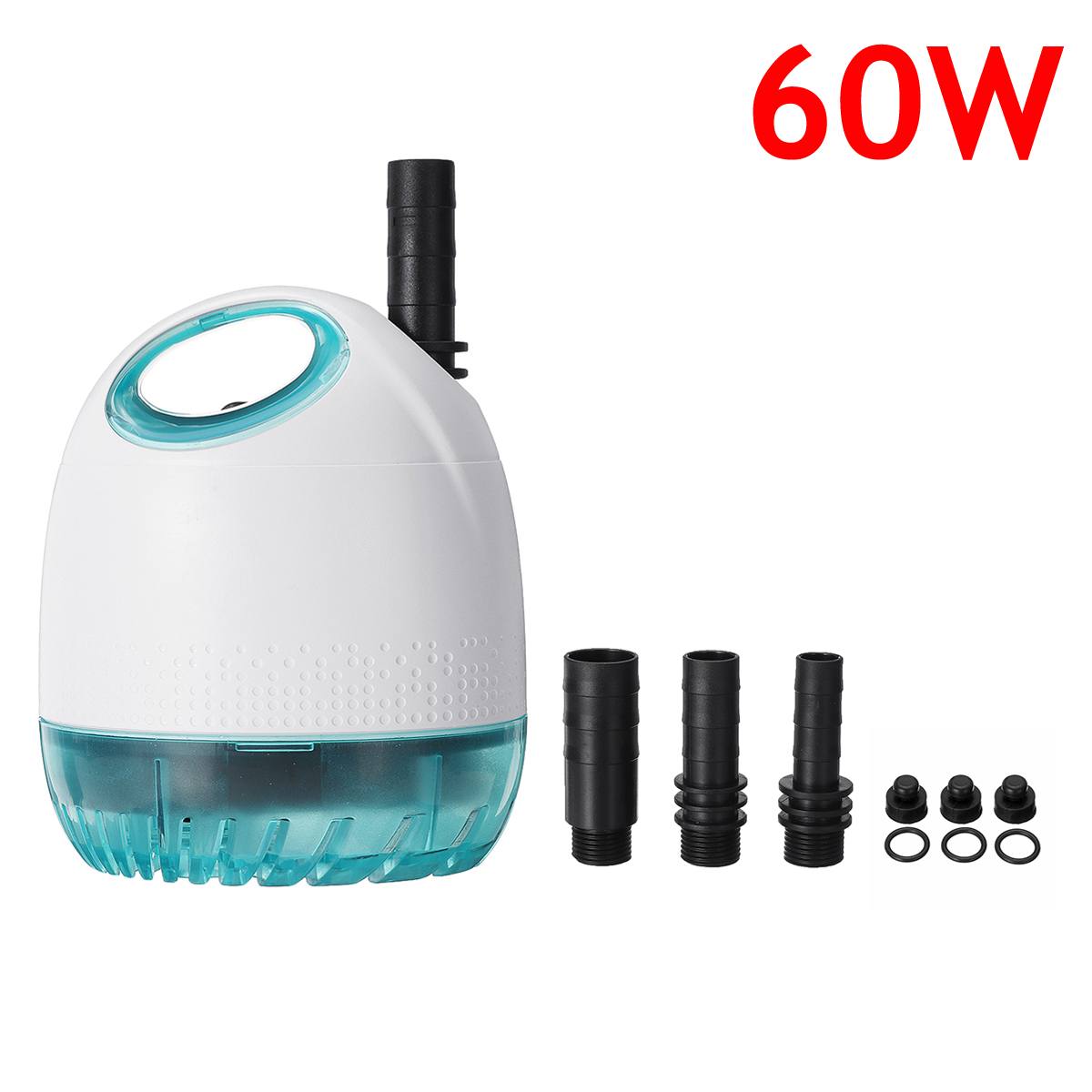 12-90W Ultra-Quiet Submersible Water Fountain Pump Filter Fish Pond Aquarium Water Pump Tank Fountain: 60W