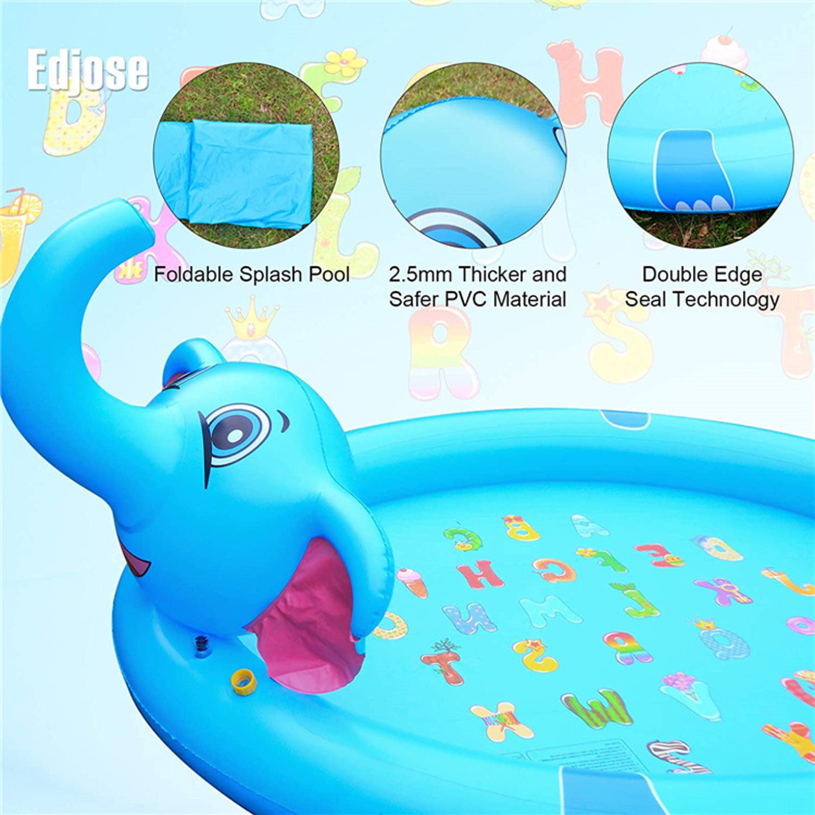 Nuova piscina gonfiabile a forma di elefante riutilizzabile in PVC pieghevole per irrigatore all&#39;aperto piscina per bambini giocattoli d&#39;acqua all&#39;aperto