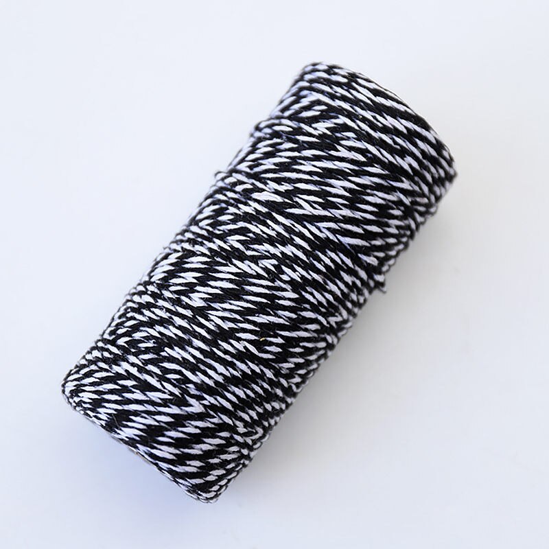 100 Meter 1.5mm Twee-Kleur Katoenen Koord Garen Hand Geweven Home Decor DIY Craft Voor Kleding Naaien stof Katoenen Touw: 2