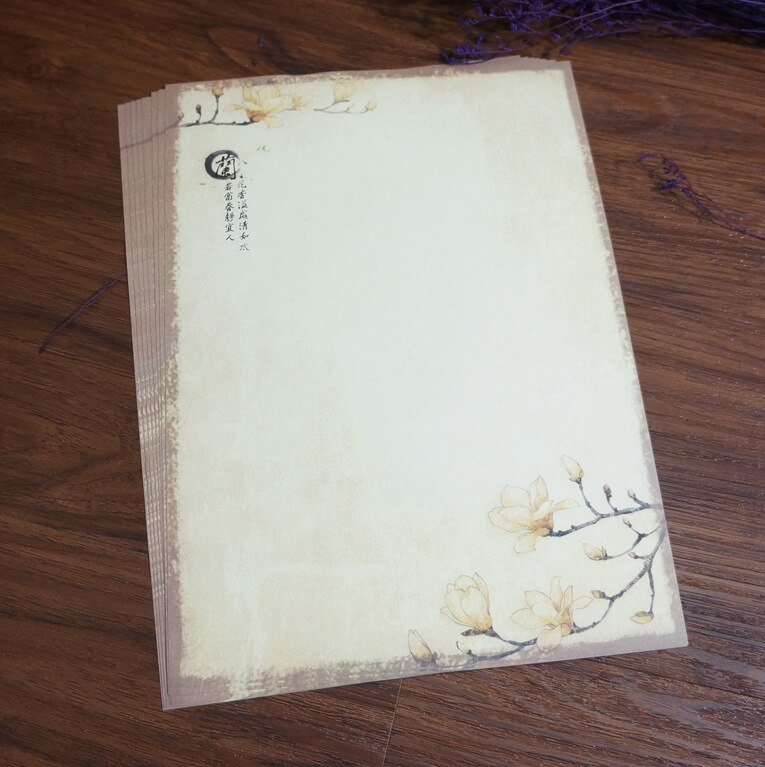 Starożytny papier robić pisania w stylu chińprzejrzeć 16 papier robić pisania kaigu nie.5 pozioma koperta w stylu zachodnim z starożytnym urokiem 8 sztuk/zestaw