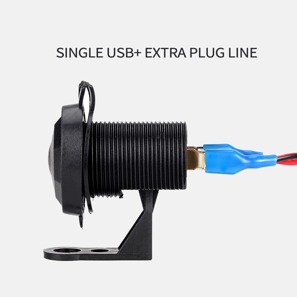 12V 24V USB Waterproof Motorcycle Switch Socket Motorbike Charger 5V 2.1A Cigarette Lighter Adapter for Mobile Phone Z2
