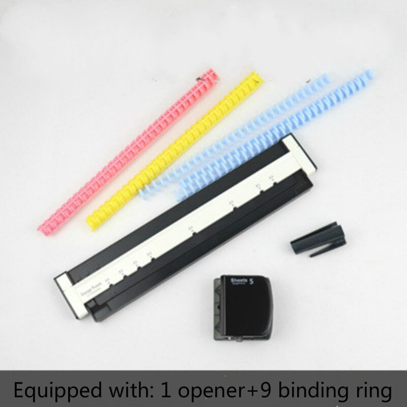 A4/A5/B5 Papier Cutter See Locher verlieren-Blatt Perforator Manuelle Sammelalbum Stanzen Maschine Büros Schule Verbindlich schreibwaren: 02Schwarz