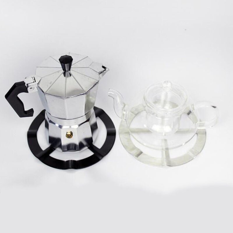 Aluminiumsstöd bärbar spishällsreducering gasspis hållbara tillbehör kaffebryggare hylla simmring säkert kök moka kruka