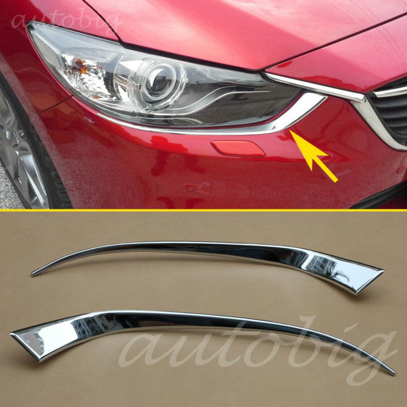Koplampkap chromen styling koplamp wenkbrauw trim voor mazda 6 gj atenza mazda 6 m6