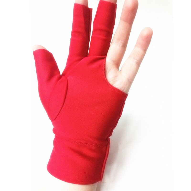 Gants de billard noirs spéciaux anti-transpiration antidérapants de haute qualité à trois doigts ouverts