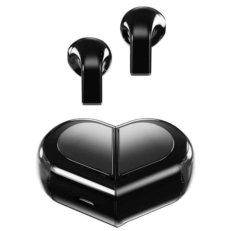 Rotatable Bluetooth Earphones, Love TWS 5.3 Wireless Earphones, Deformation Earphones: black