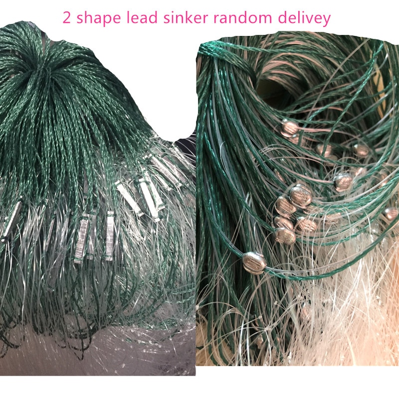 Red de enmalle de 3 capas h1.4 M * L24M, 3cm-6cm, trampa de peces, Red de nailon multifilamento, red de pesca, Red de fregadero, suministro de pesca