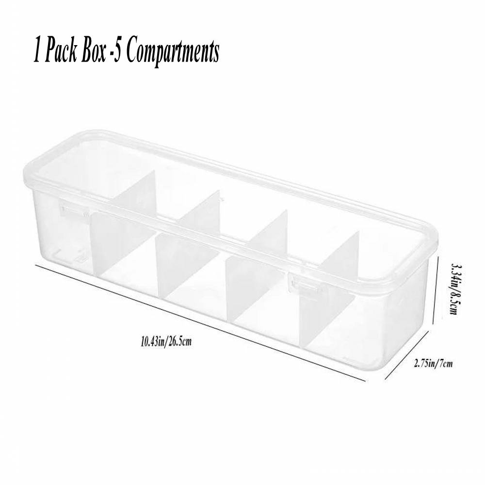 Doorzichtige Opbergdozen Met Deksel Voor Make-Upborstels Thuisverpakking Organizer Lade Dispenser Voor Ondergoed Kabeldoos: Rood