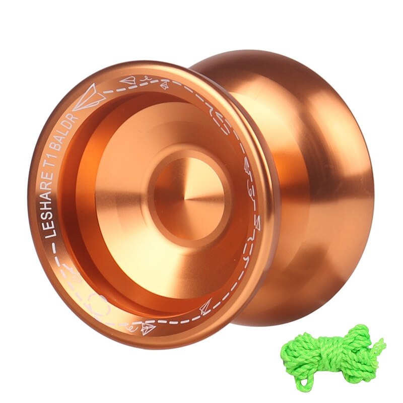 Yoyo Unresponsive Yoyo Competitive Yo-Yo,Alloy Yoyo for Beginners,Easy Practise Tricks,with Strings: Gold