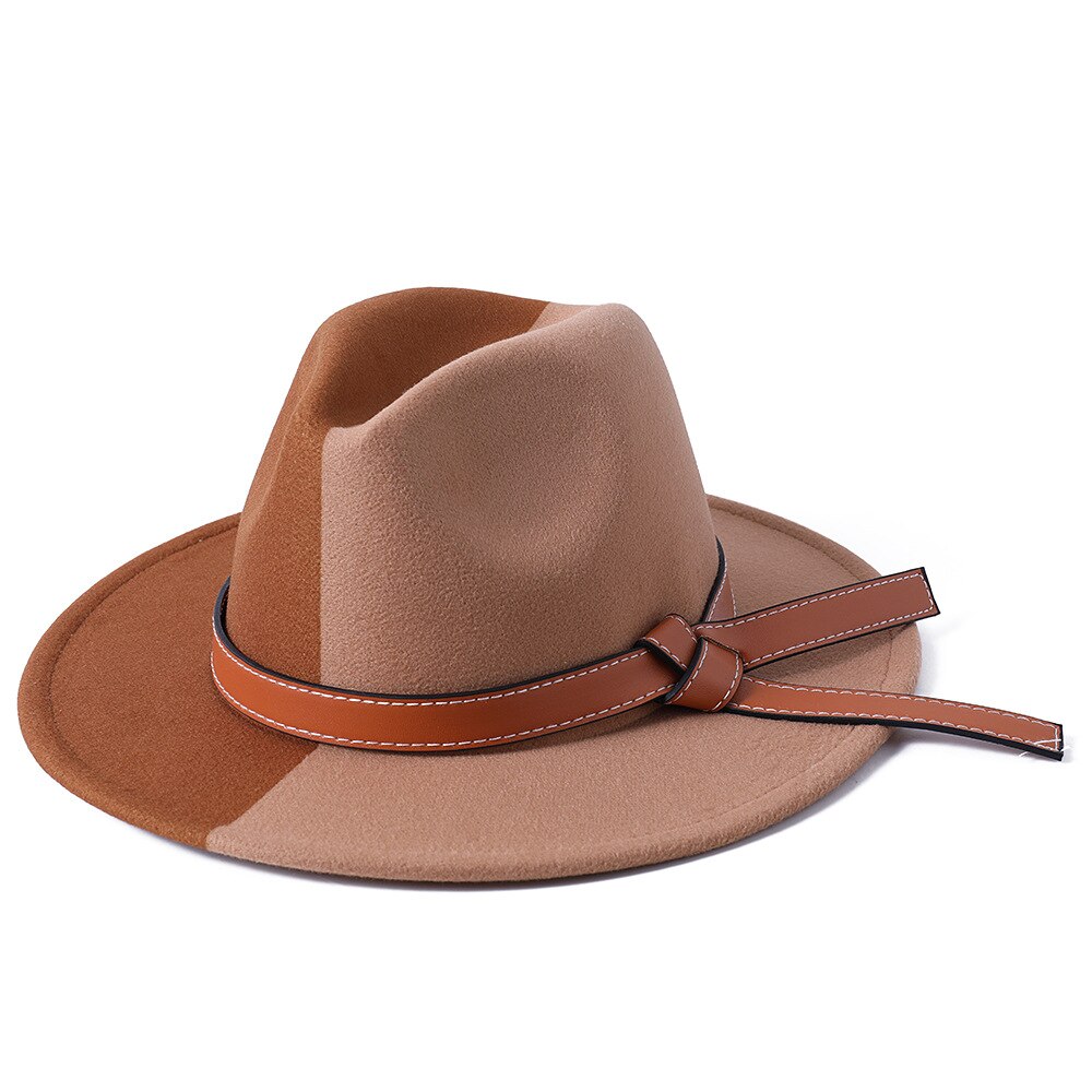 Fedora Hats For Women Patchwork Panama Dress Formal Wedding Women Hats Felted Jazz Hats Sombreros De Mujer: 08
