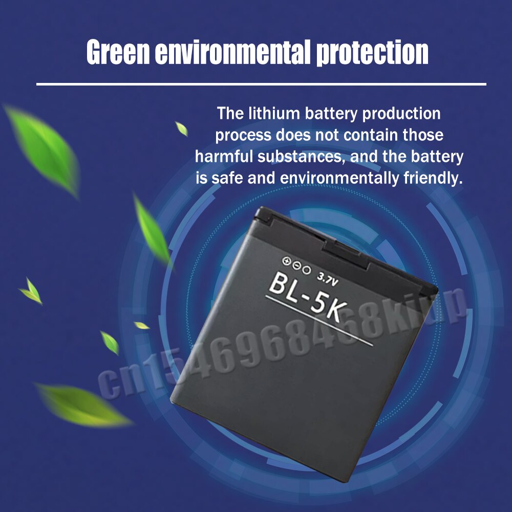 1-20PCS 1200mAh BL-5K BL 5K BL5K Rechargeable Lithium Phone Battery For Nokia N85 N86 8MP N87 2610S 701 Oro C7 C7-00 X7 X7-00 T7