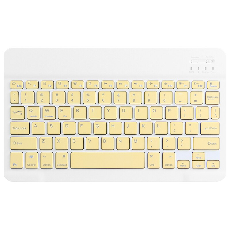 Clavier Bluetooth Souris Pour Huawei MediaPad T3 T5 M2 M3 Lite 8.0 T10 T10S 10.1 M3 8.4 M5 M6 8.4 Matepad 10.4 Pro 10.8» Tablette: Yellow