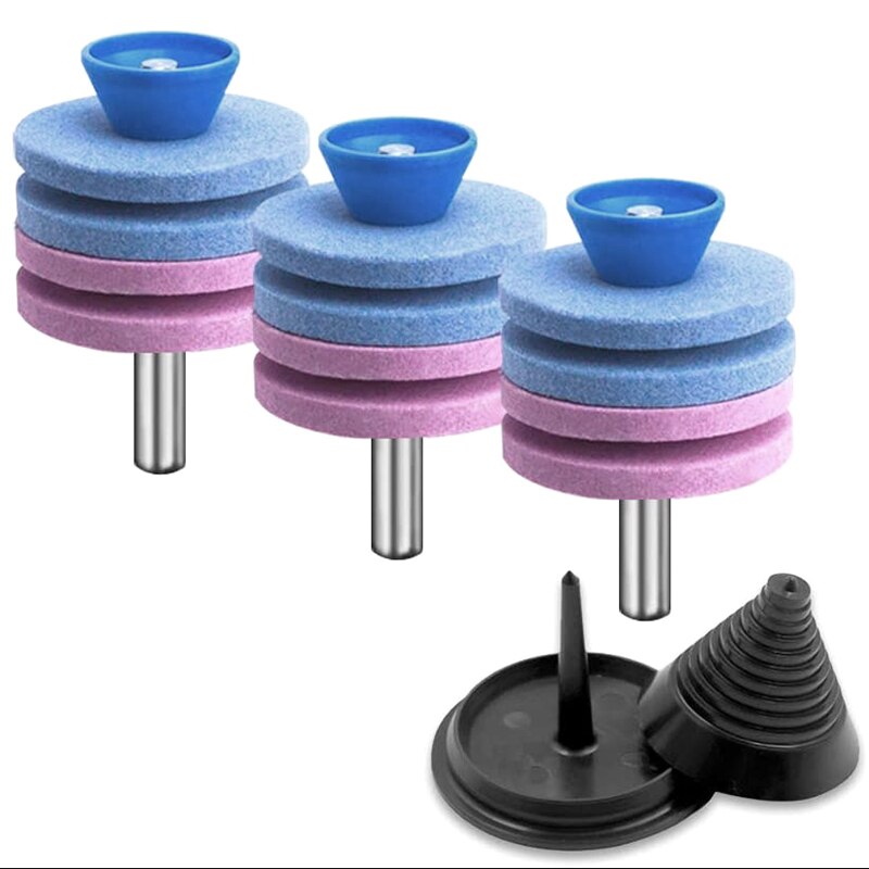 4-Layer Lawn Gear Mower Blade Sharpener and Mower Blade Balancer Set for 42-100 Models