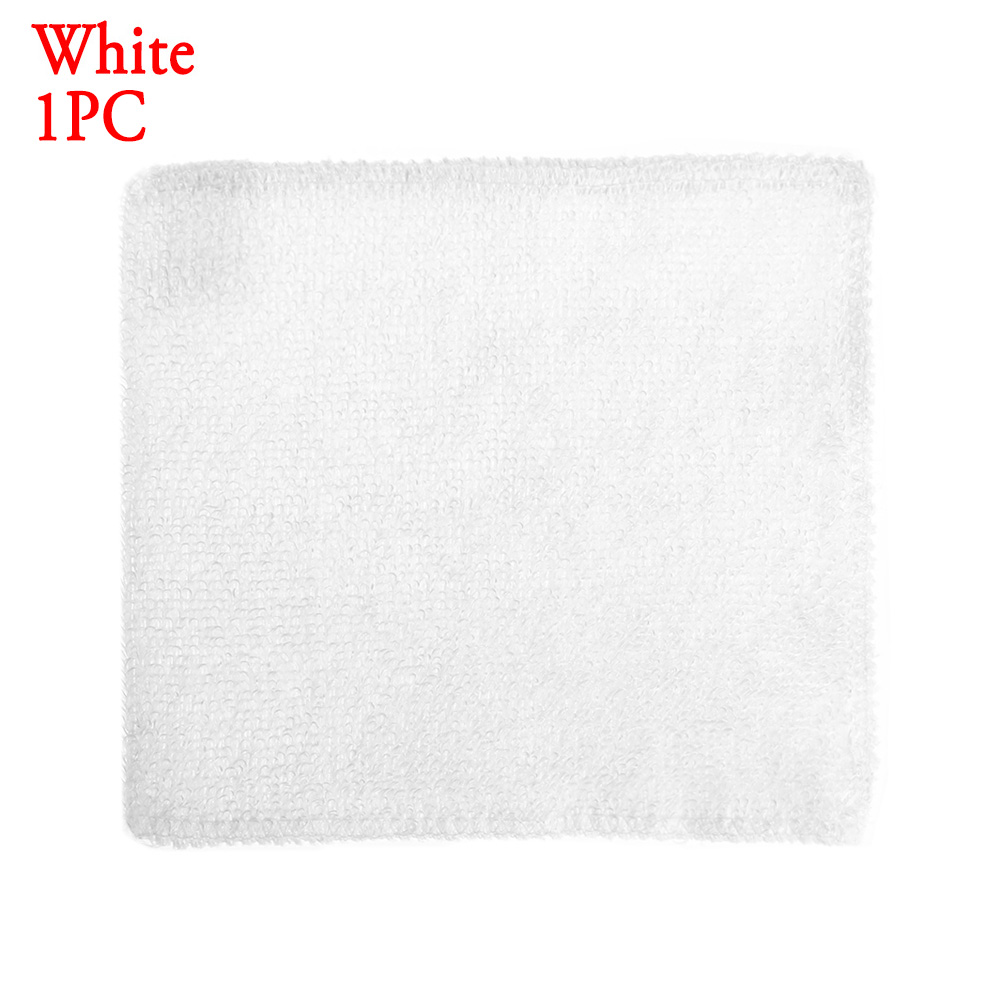 1PC Weichen Multi-farbe Anti-fett Bambus Faser Reinigung Lumpen Waschen Handtuch Schüssel Tuch Haushalt Küche Dinning zubehör Werkzeuge: Weiß