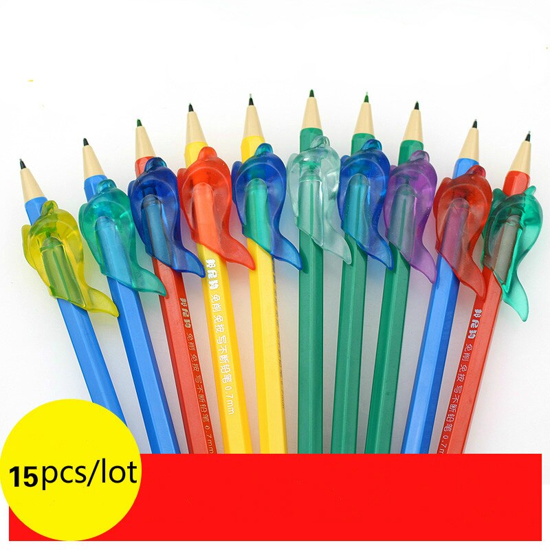 Vis Stijl Leerling Schrijven Houding Corrigeren Tool Zachte Siliconen Potlood Topper Apparaat Student Briefpapier Pen Houding Corrector