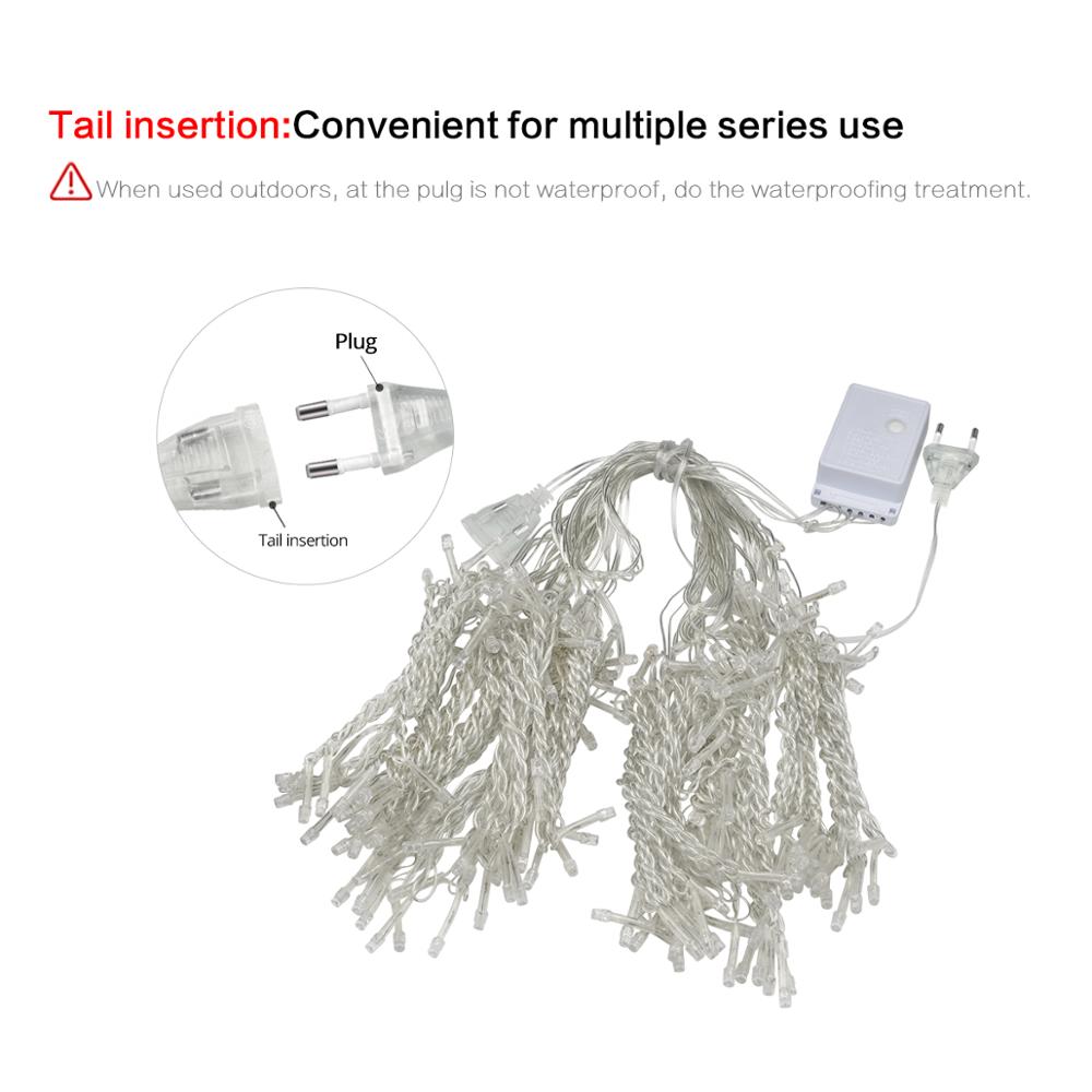 Kerst gordijn led string lichtgevende slinger ijspegel 10m 220v /110v led string voor kerst bruiloft feest decoratie verlichting