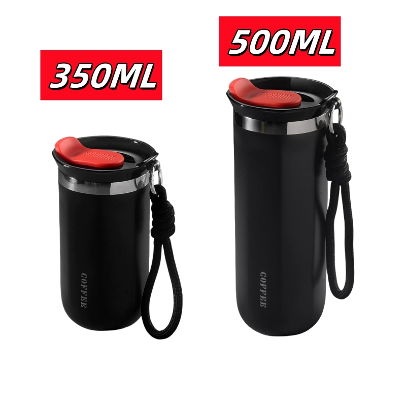 350/500ML Stainless Steel Coffee Mug Insulated Water Cup Portable Double Wall Vacuum Flask Leak-Proof with Lid Travel Coffee Cup: green / 51-100ml