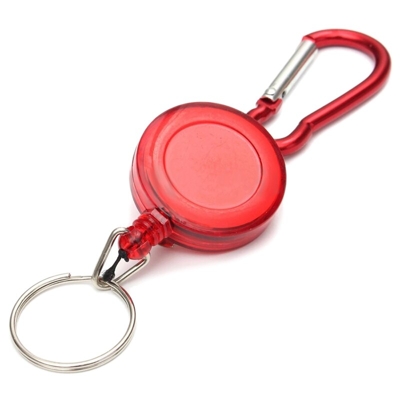2 stuks badgerol - intrekbare terugslag yoyo skipas-id-kaarthouder sleutelhanger kleur: rood aantal :2 stuks: Rood