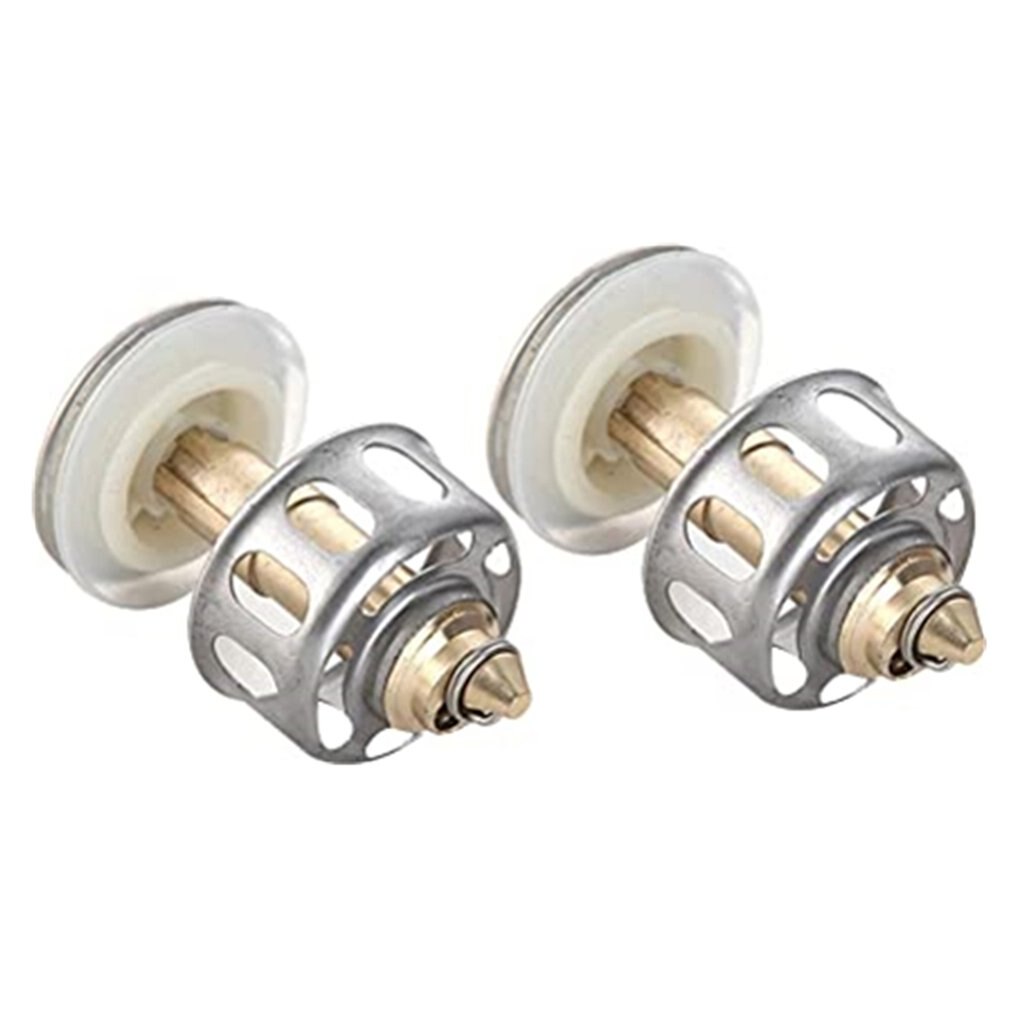 Universal Wash Basin Bounce Drain Filter Built-in Anti-Clogging Strainer Pop Up Bathroom Sink Drain Plug With Basket Filter: 2pcs