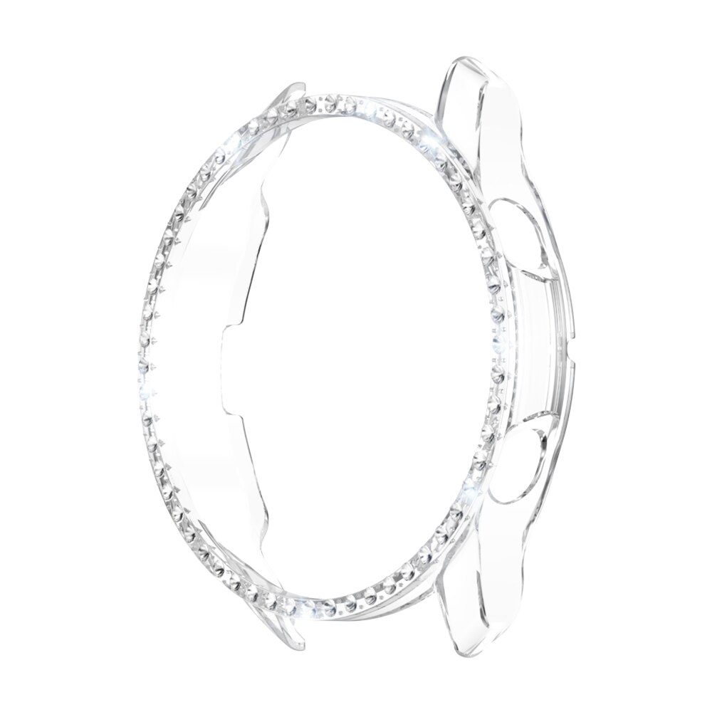 Diamanten pc-hoesje voor samsung galaxy watch 3 45mm 41mm glanzende diamanten pc-hoes voor samsung galaxy watch 3 45mm 41mm: Transparant / Galaxy watch 45mm