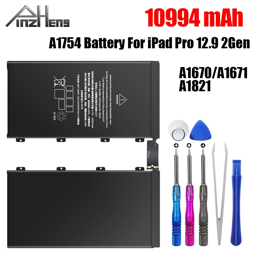 PINZHENG Tablet Battery For iPad 5 Air 1 A1474 A1475 For iPad 6 Air 2 A1893 A1566 A1567 1 Mini 2 3 4 5 Pro 9.7 10.5 12.9 Battery: Pro 12.9 2Gen