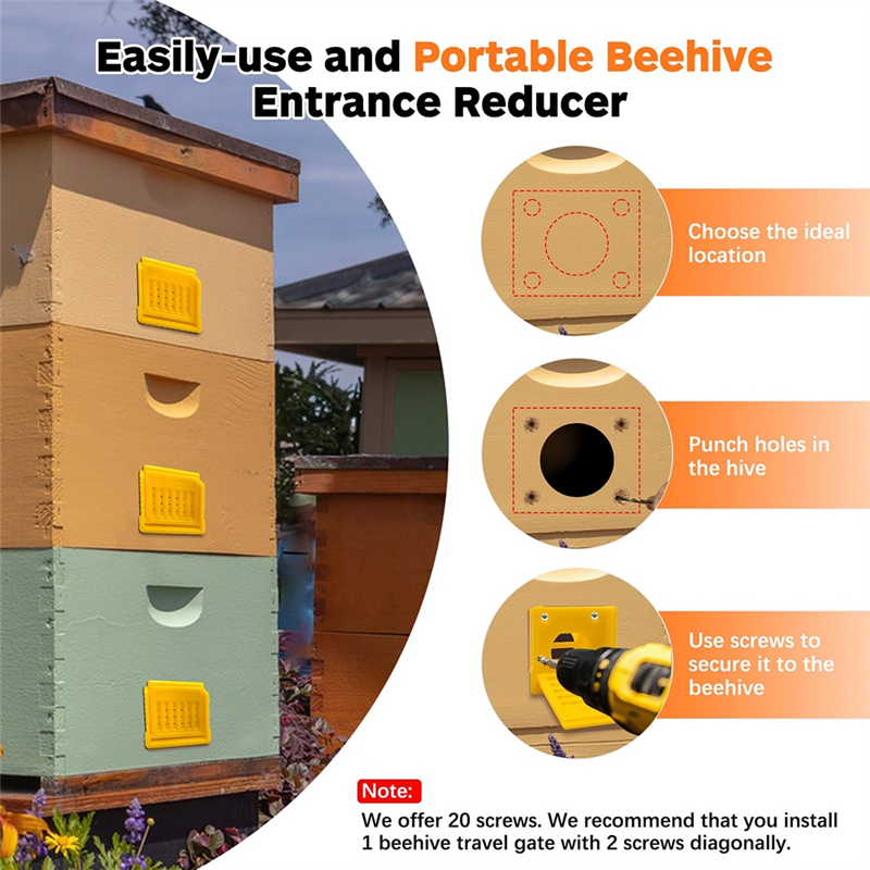 Y51A-Bee Hive Entrance Reducer, Beehive Entrance Reducer,Portable Mouse Guard For Beehive,Bee Hive Ventilation,Bee Boxes Part