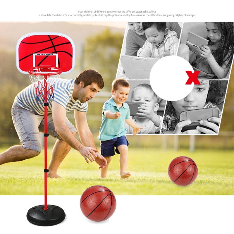 Soportes de baloncesto altura ajustable niños meta de baloncesto aro juego de juguetes de baloncesto para Niños Accesorios de entrenamiento práctica