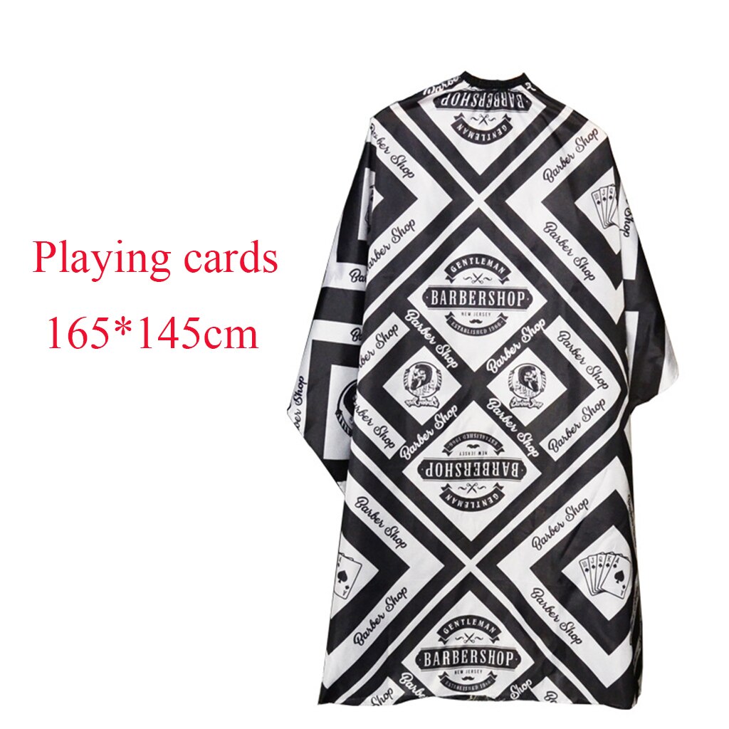 Cape de Coiffeur , Style Rétro pour Salon de coiffure, Accessoire en Tissu Imperméable pour Coupe de Cheveux, Barbe: Playing cards