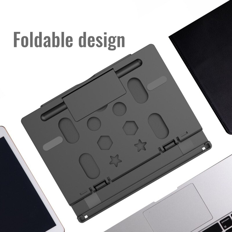 Tragbarer laptopständer mit wärmeableitung, verstellbare mehrwinkelhalterung für den schreibtisch  t84c
