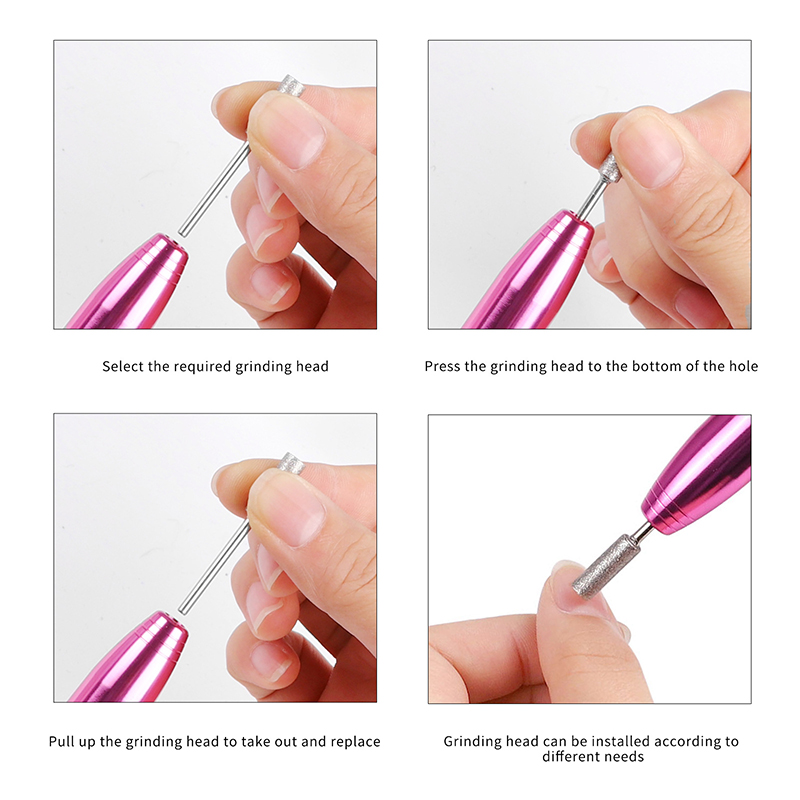 Elektrische Manicure Boor Usb Boormachine Voor Nagels Accessoires Nail Apparatuur Professionele Nagelvijl Set Molen Alle Cutter Art