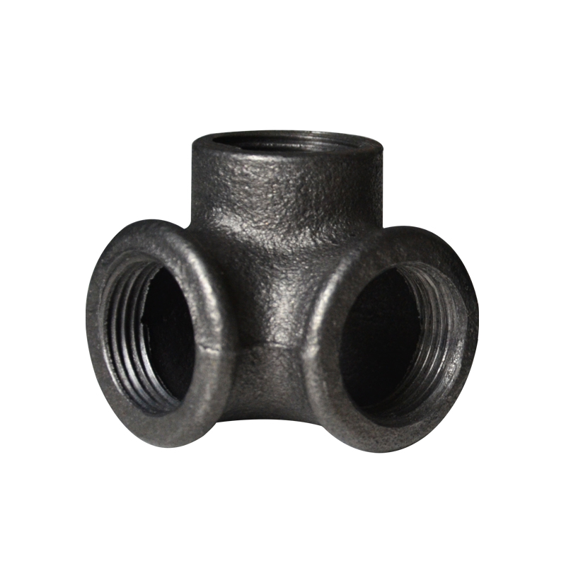 3Pcs/Lot G1/2" DN15 Female Equal Side Outlet Elbow Connector BS Standard Thread Hardware Pipe Fittings Black Iron Cast Tee