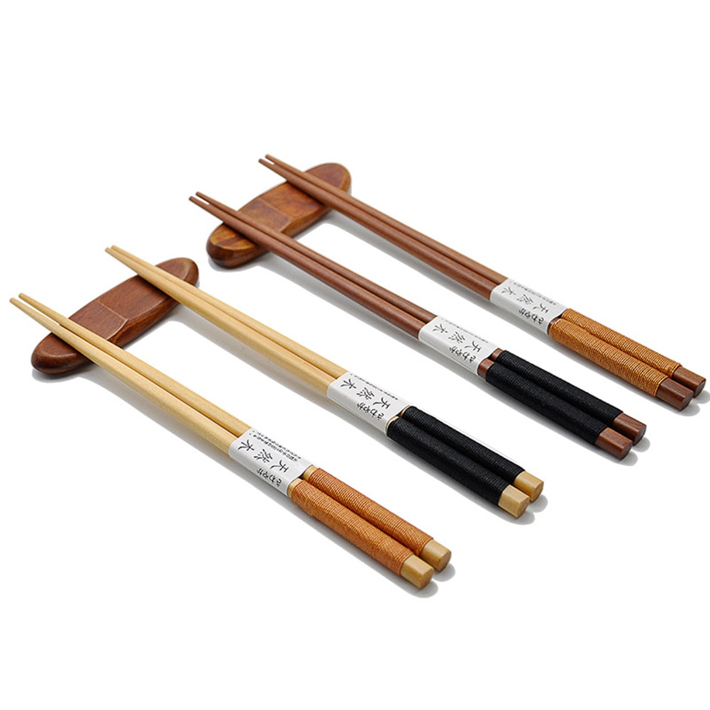 Japanese-Style Natural Handmade Wood Baby Chopsticks Japan/china Eating Ware Chop Sticks With String Round