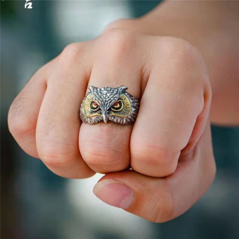 Vintage Dier Uil Tiger Snuiven Gouden Ringen Voor Mannen Punk Dominante Straat Hip-Hop Verstelbare Ring Voor Vrouwen sieraden