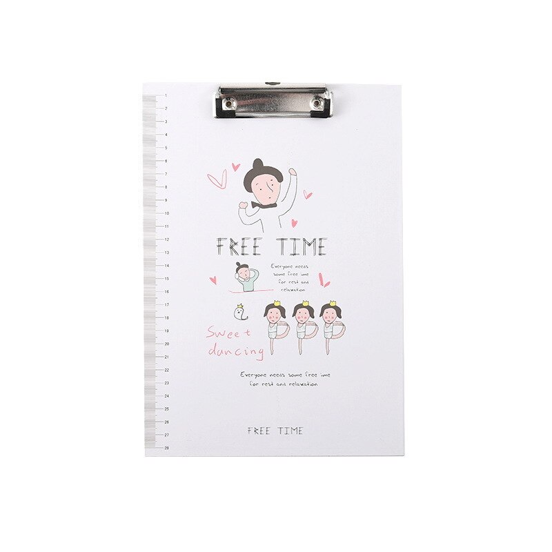 Cartoon Writing Pad Clip Board Clipboard A4 Paper Folder Filing Products Fresh Office Stationery Writing Office School Supplies