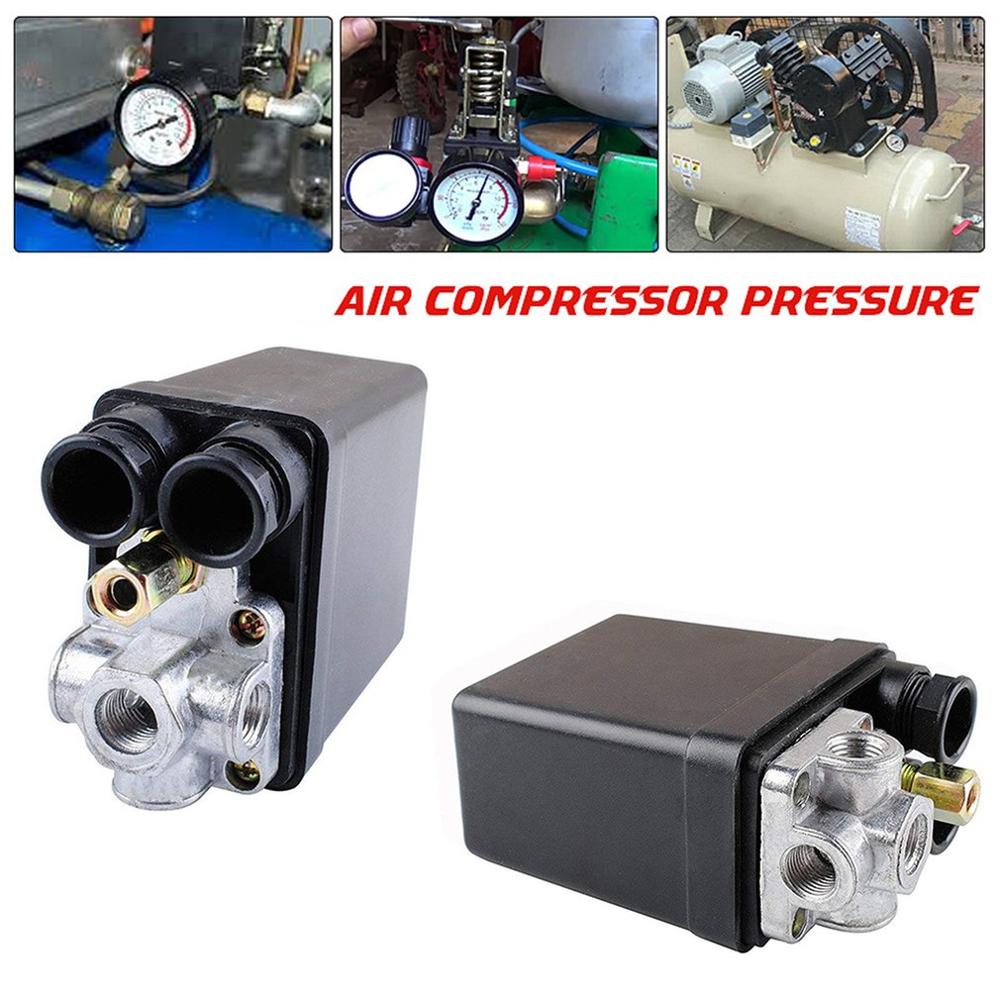 Heavy Duty Air Compressor Pressure Switch Control Valve 90 PSI -120 PSI Black Air Compressor Pressure Switch Control