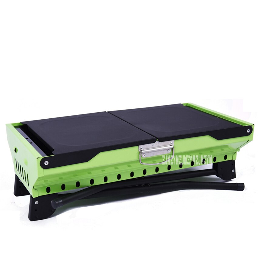 Portable Outdoor Charcoal BBQ Grill High Garden Thickening Foldable Barbecue Grill Charcoal Barbecue For 5-15 People