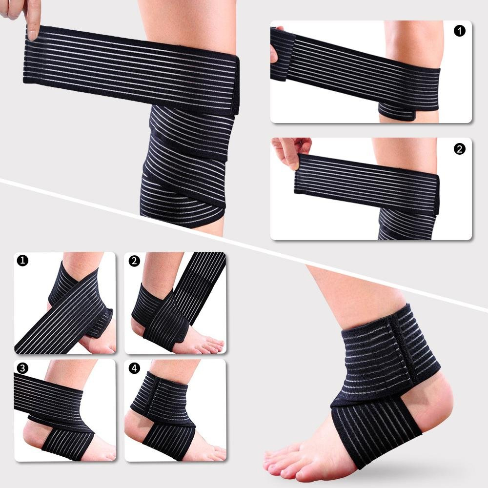 Sport elastische compressie kniebandages Fitness onder drukbanden voor gym Gewichtheffen Squats Beencompressietraining Wraps