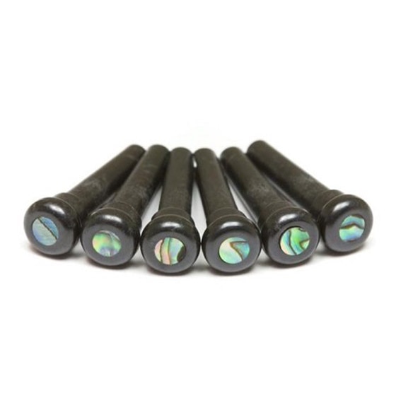 PP200000 TUSQ Bridge Pin with Paua Shell Inlay, Black