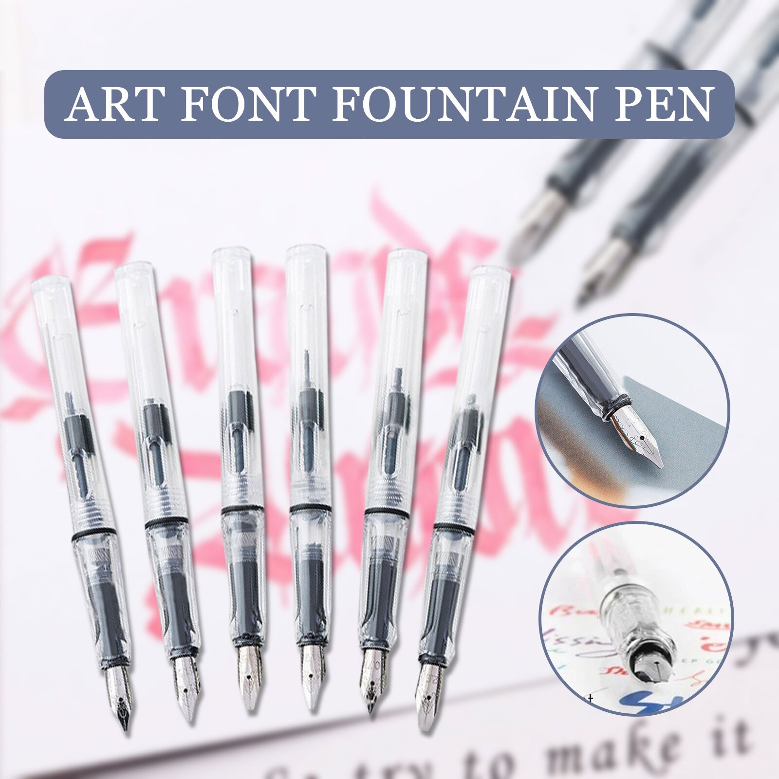 Artistic Font Pen And Ink Drawing Writing Greeting Card Calligraphy Lettering Writing Pen On Office Desk#p30
