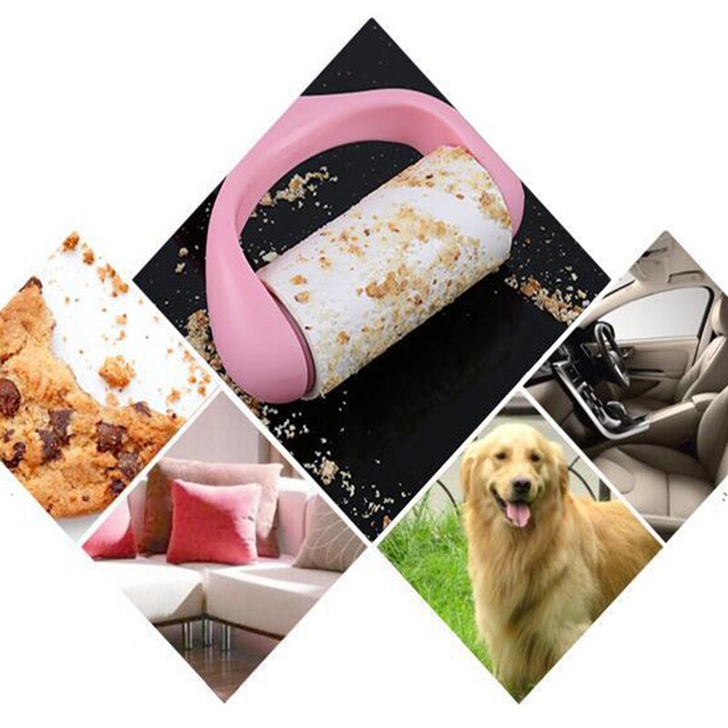 9 Rolls + 1 Handle Sticky Roller Sticky Handle Dust Paper Tearable Adhesive Brush Clothes Lint Cleaning Brush Pet Hair Remover