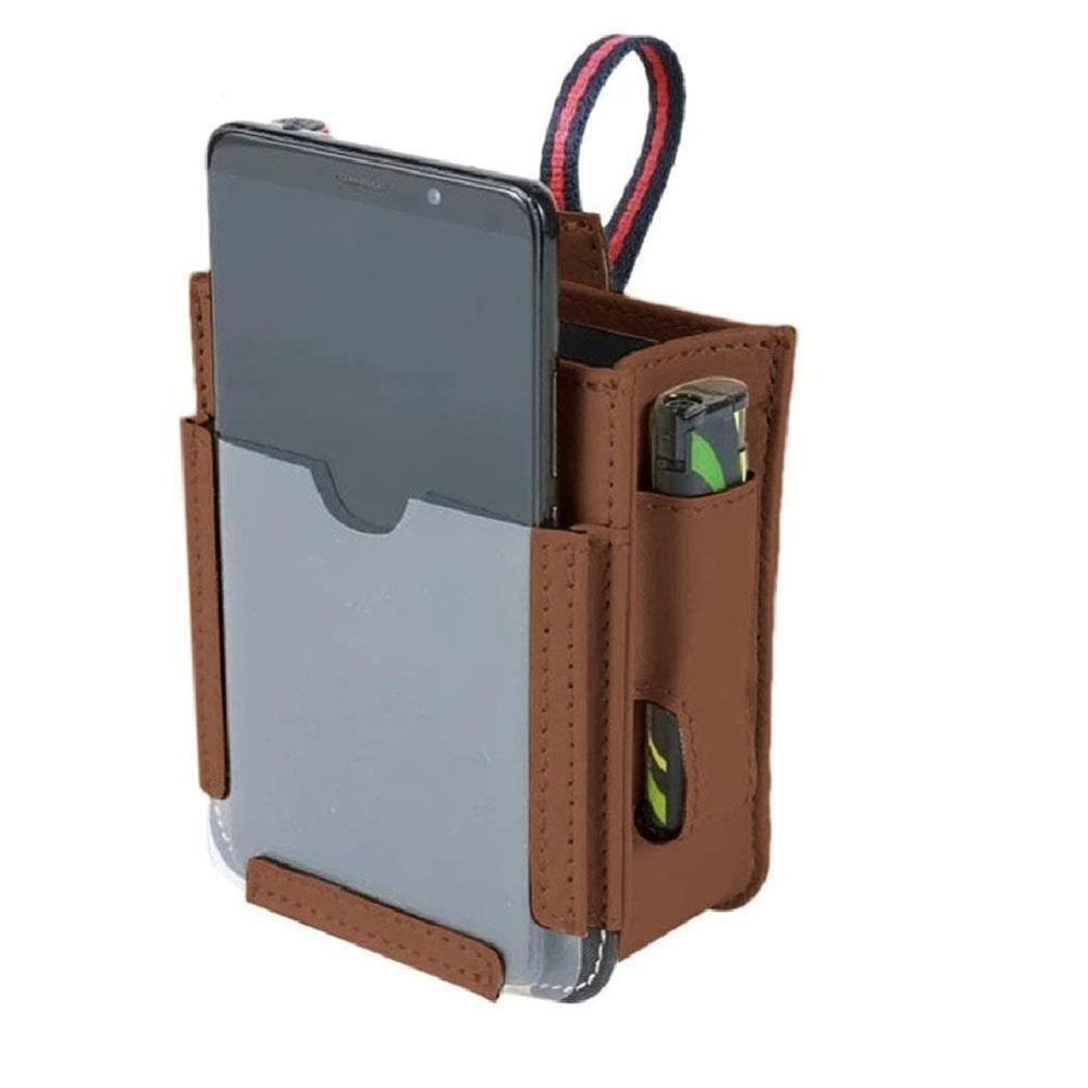 Spot Multifunctional Car Pocket Automotive Air Vent Bag Small Storage Styling R8V3 Car Phone Mobile Pouch L1Z8: brown