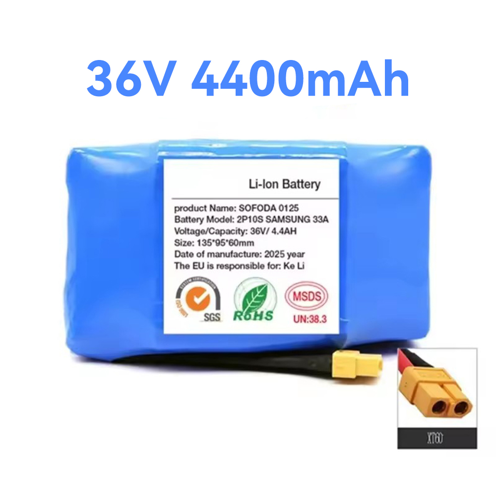 Nuovo aggiornamento 36V 4400mAh 10s2p Batteria ricaricabile al litio, vero per monociclo elettrico HoverBoard autobilanciante: green