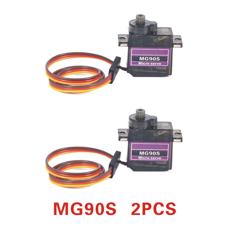2/4/5/10/20 Pcs MG90S All metal gear 9g Servo SG90 Upgraded version For Rc Helicopter Plane Boat Car MG90 9G Trex 450 RC Robot: Yellow